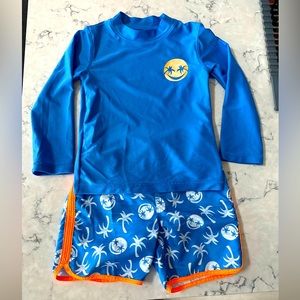 Toddler Swim Trunks and Sun shirt Set 4T
